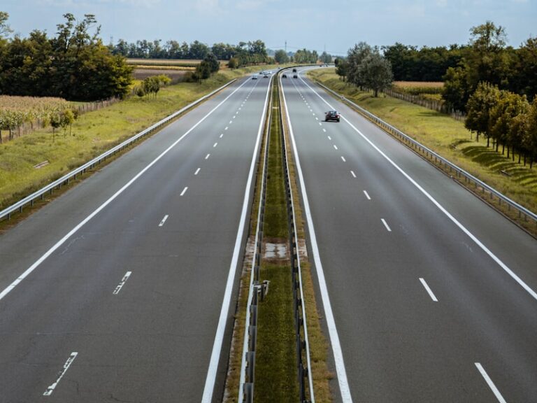 aerial photo of road