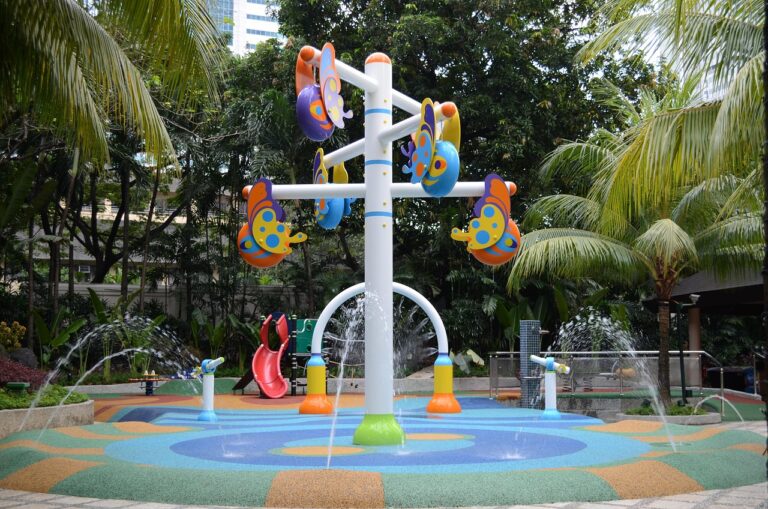 playground, children's playground, underwater playground, nature, water play, fun, summer